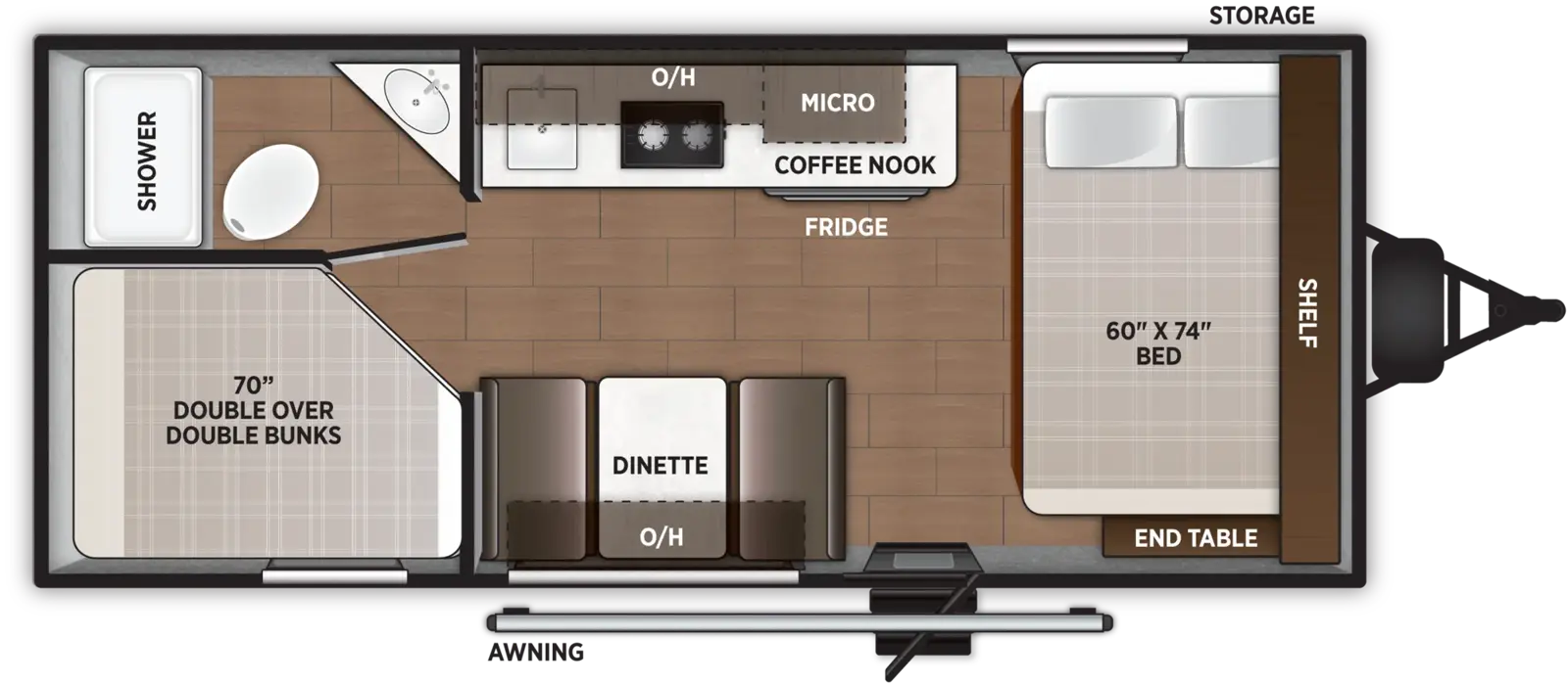 Floorplan diagram for 2027 Airelume 160