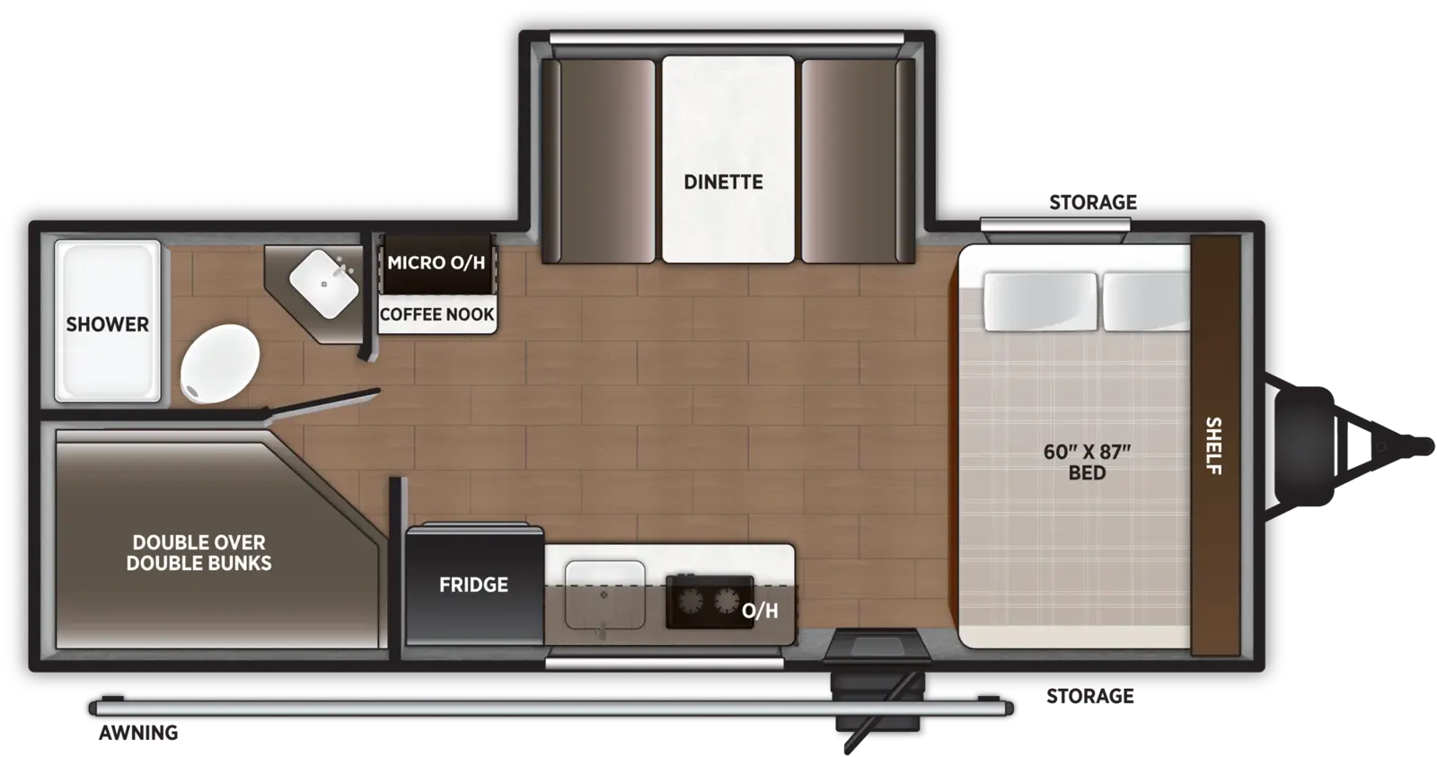 Floorplan diagram for 2027 Airelume 170