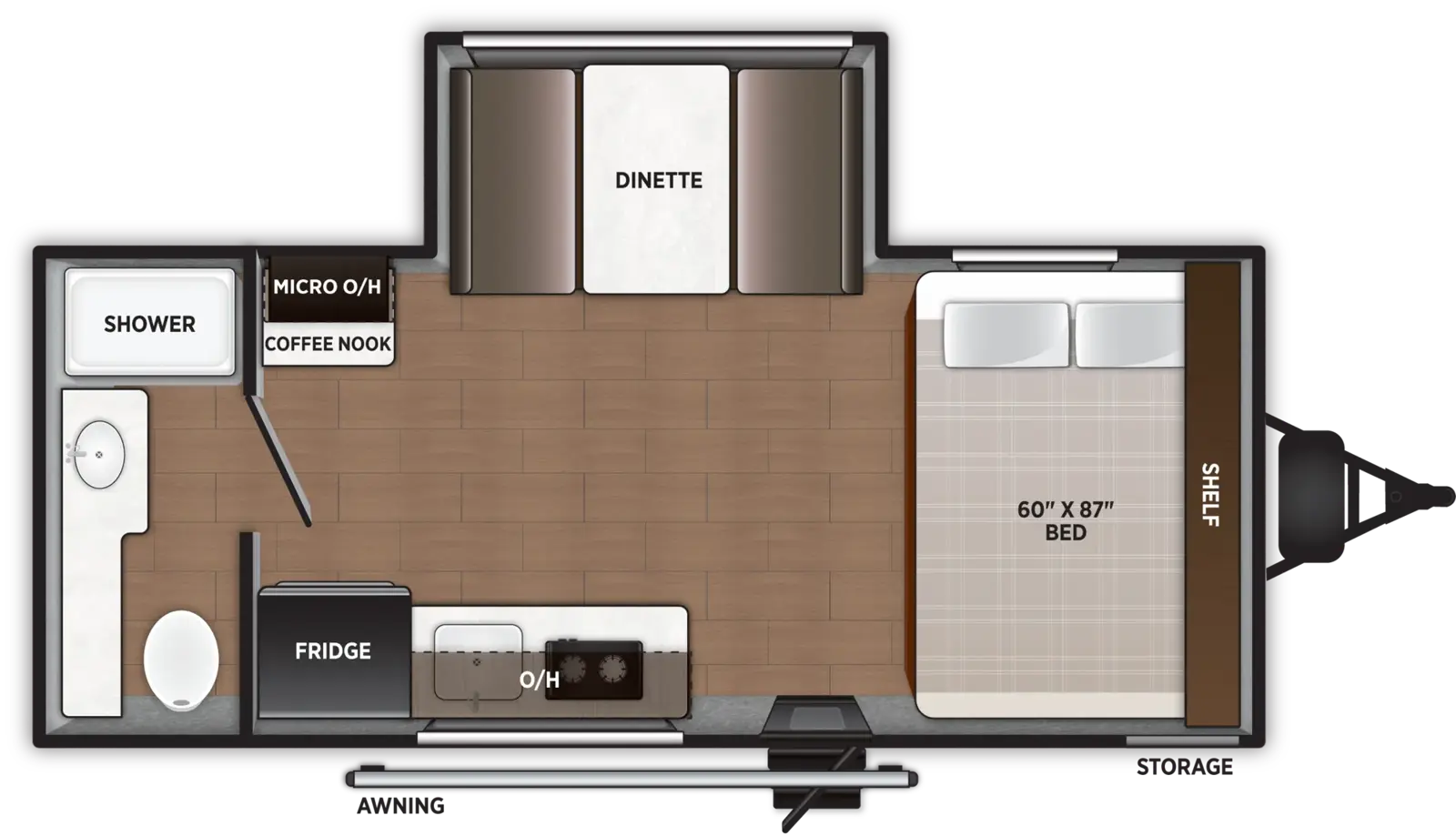 Floorplan diagram for 2027 Airelume 172