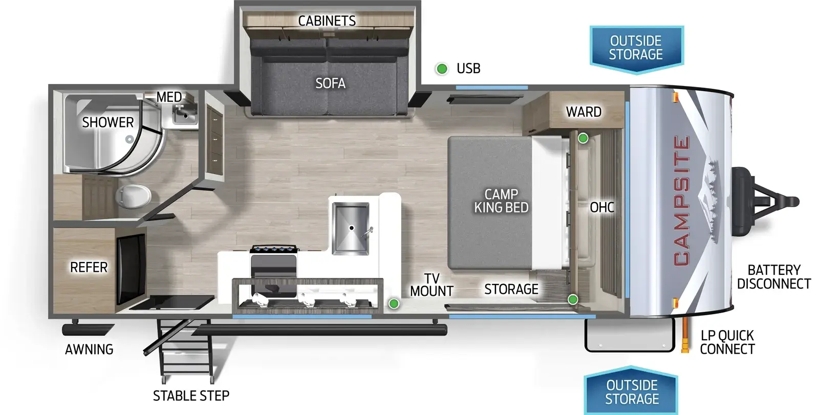 Floorplan diagram for 2026 Campsite Ultra 19KB