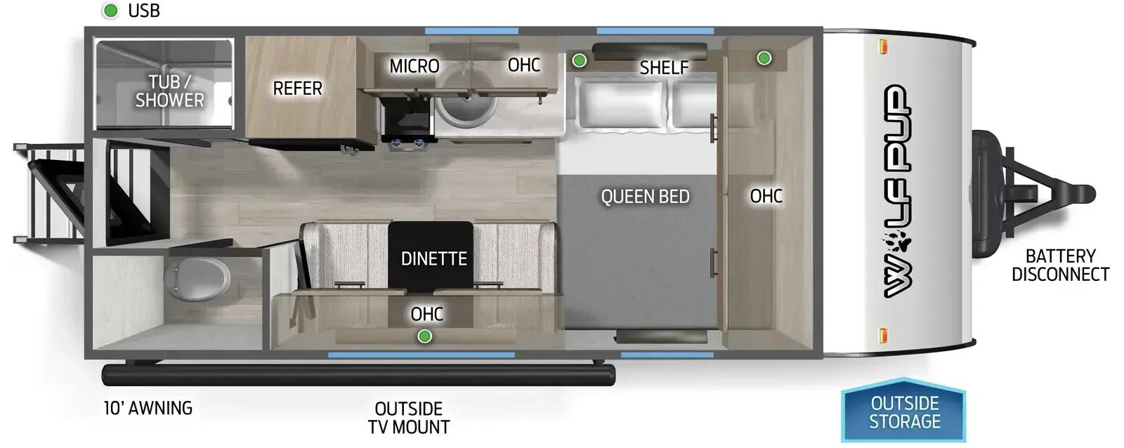 Floorplan diagram for 2026 Cherokee Black Label 14CCWBL