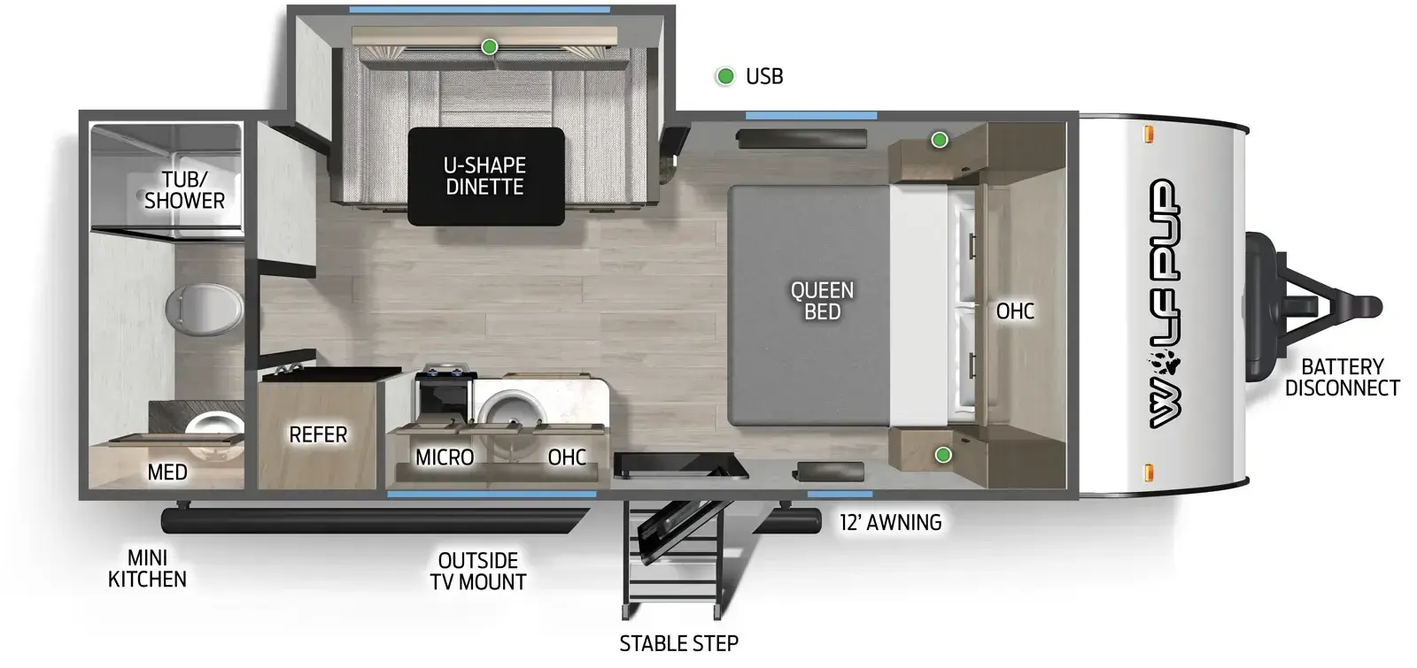 Floorplan diagram for 2026 Cherokee Black Label 16KHWBLW
