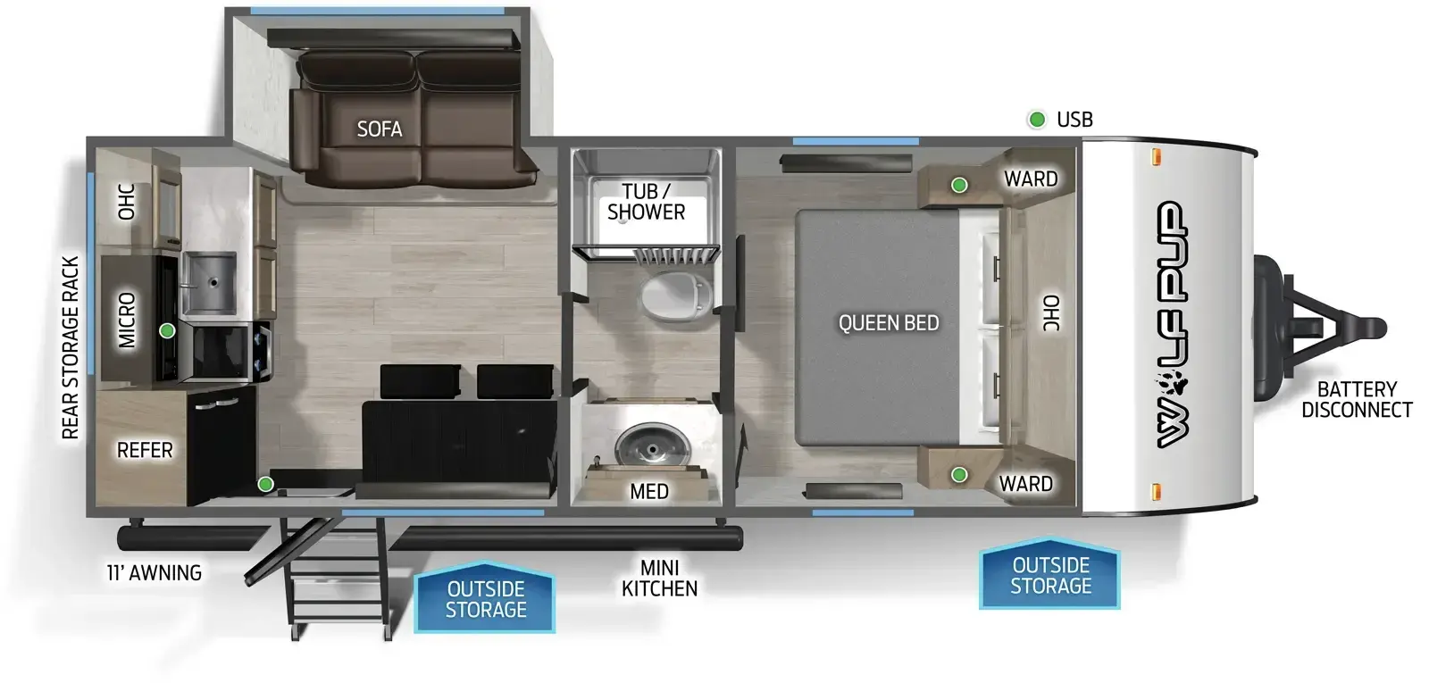 Floorplan diagram for 2026 Cherokee Black Label 17SCBL