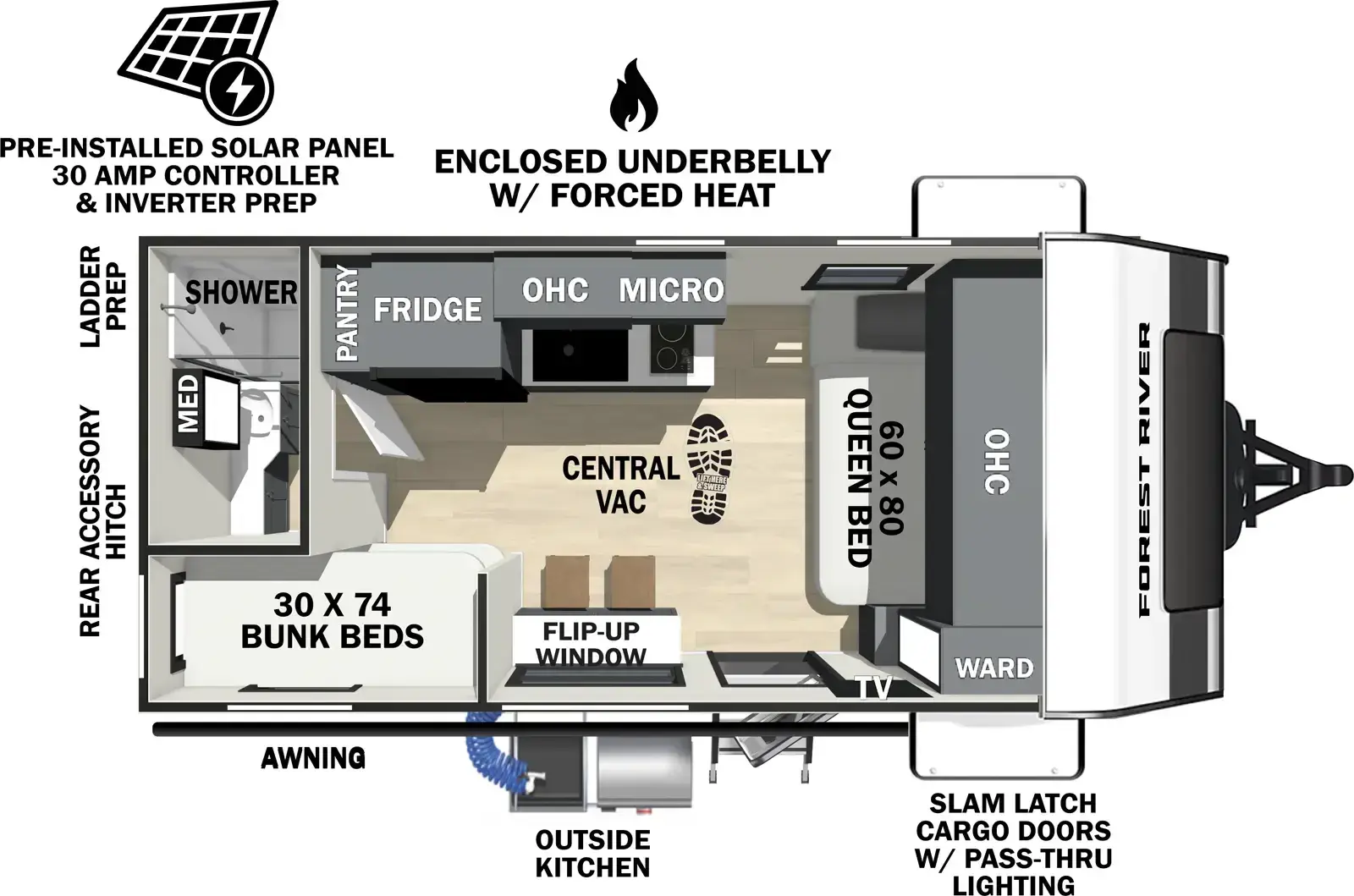 Floorplan diagram for 2026 Ibex 16MKD