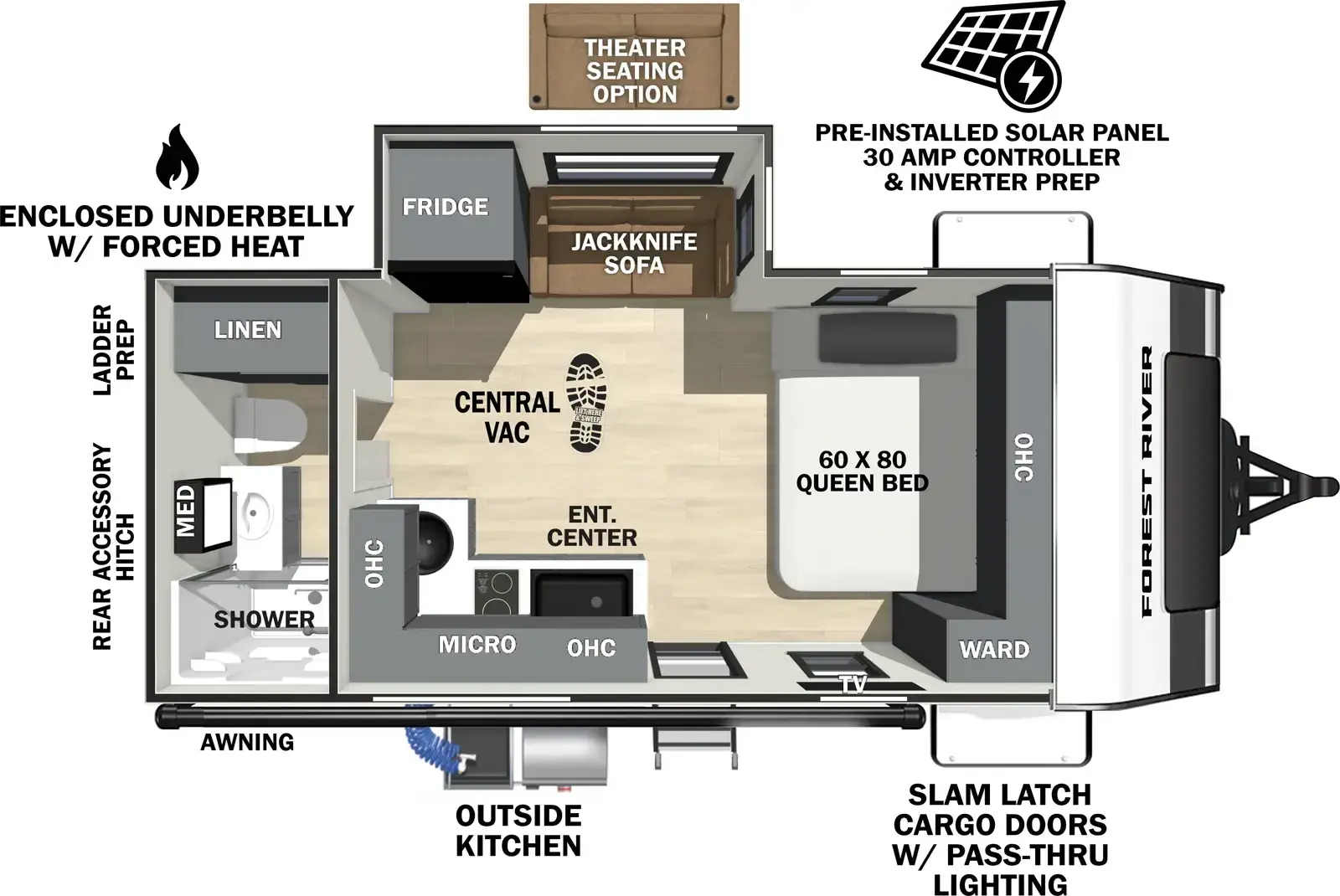 Floorplan diagram for 2026 Ibex 16MKS