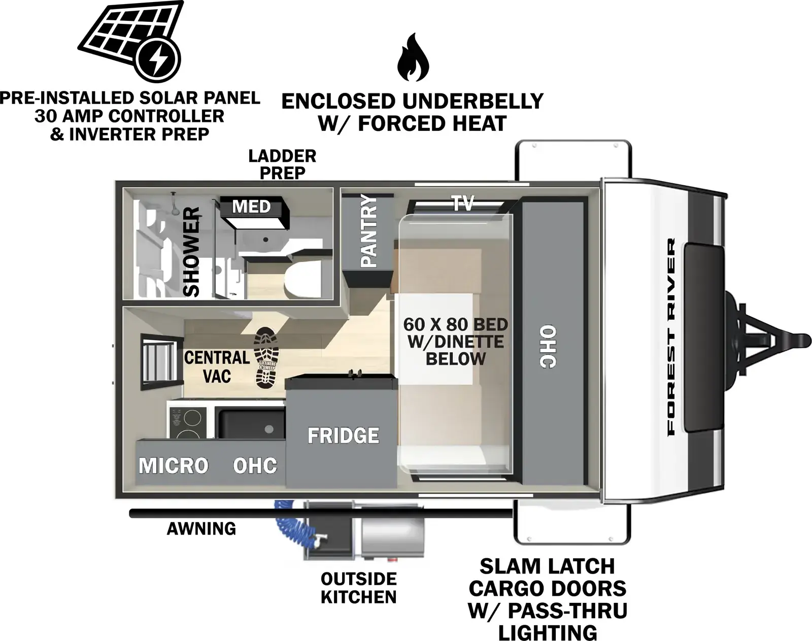 Floorplan diagram for 2026 Ibex 16RKB