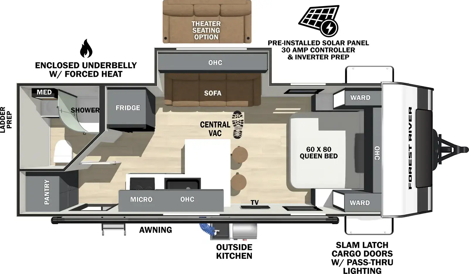 Floorplan diagram for 2026 Ibex 19MSB