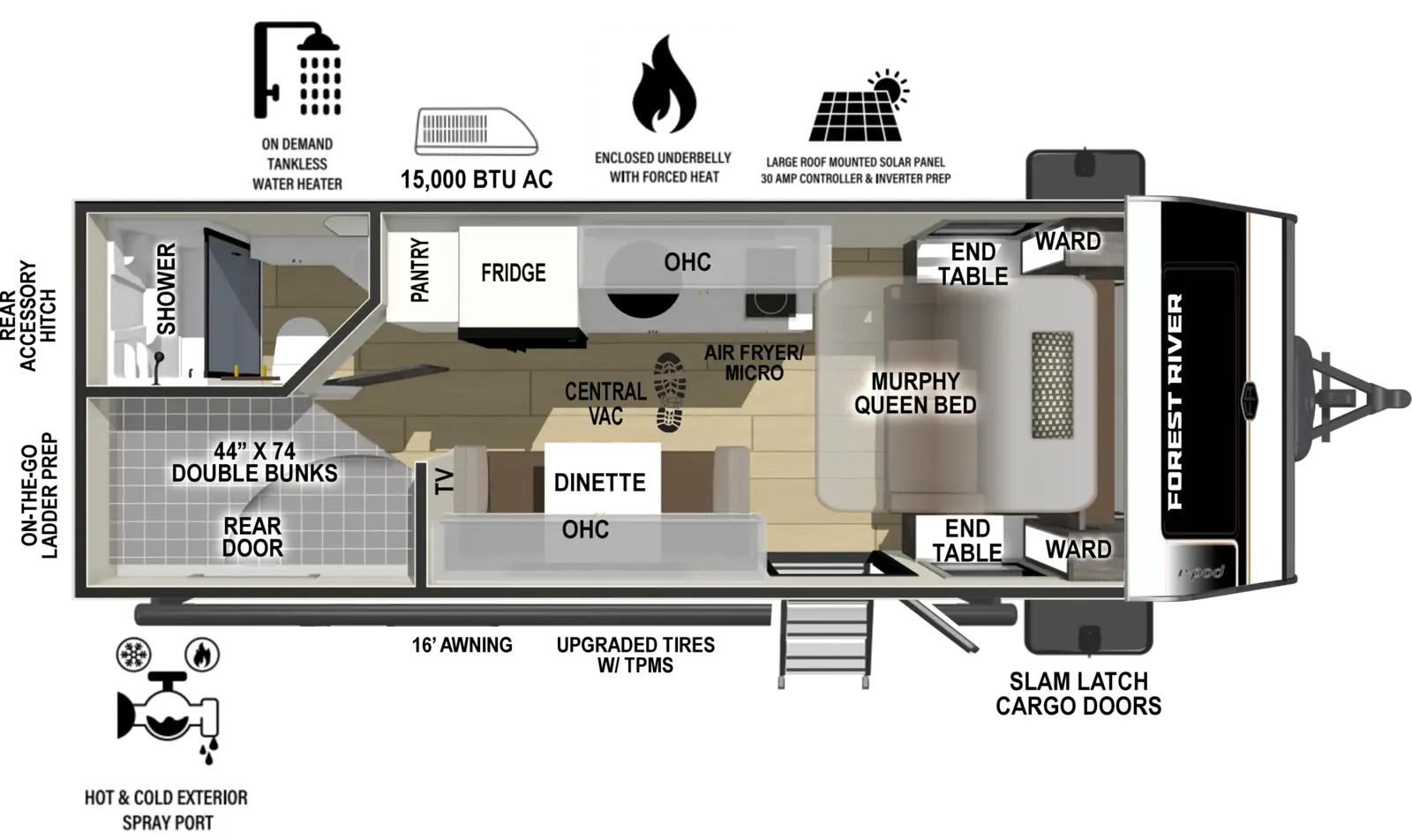 Floorplan diagram for 2027 r-pod r•pod RP-200