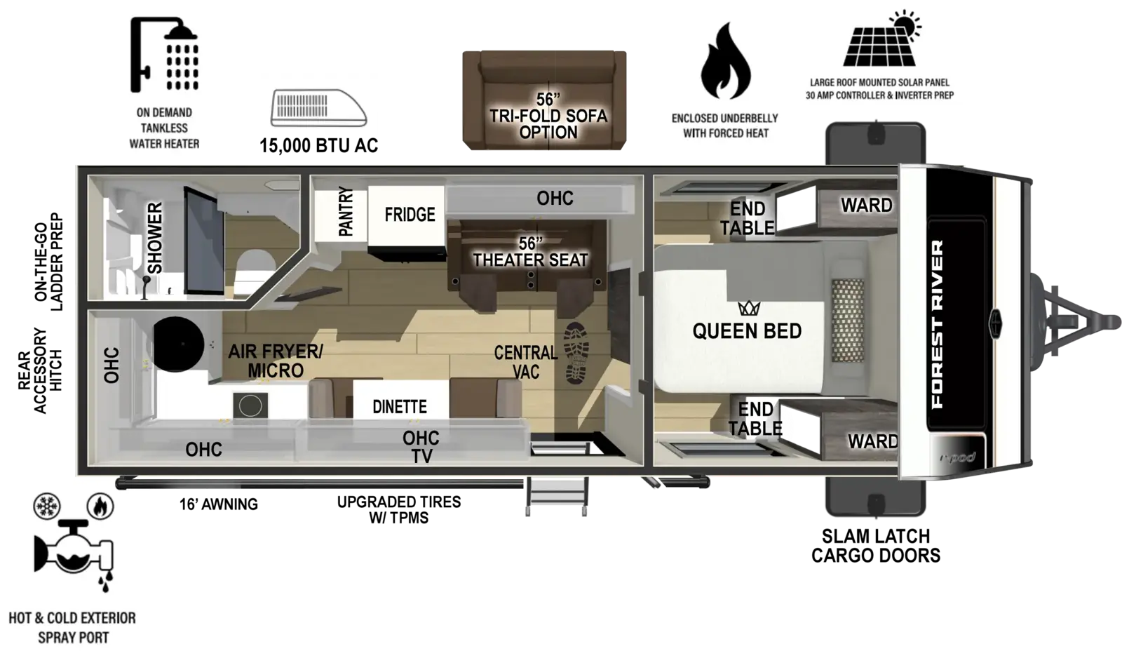 Floorplan diagram for 2027 r-pod r•pod RP-205