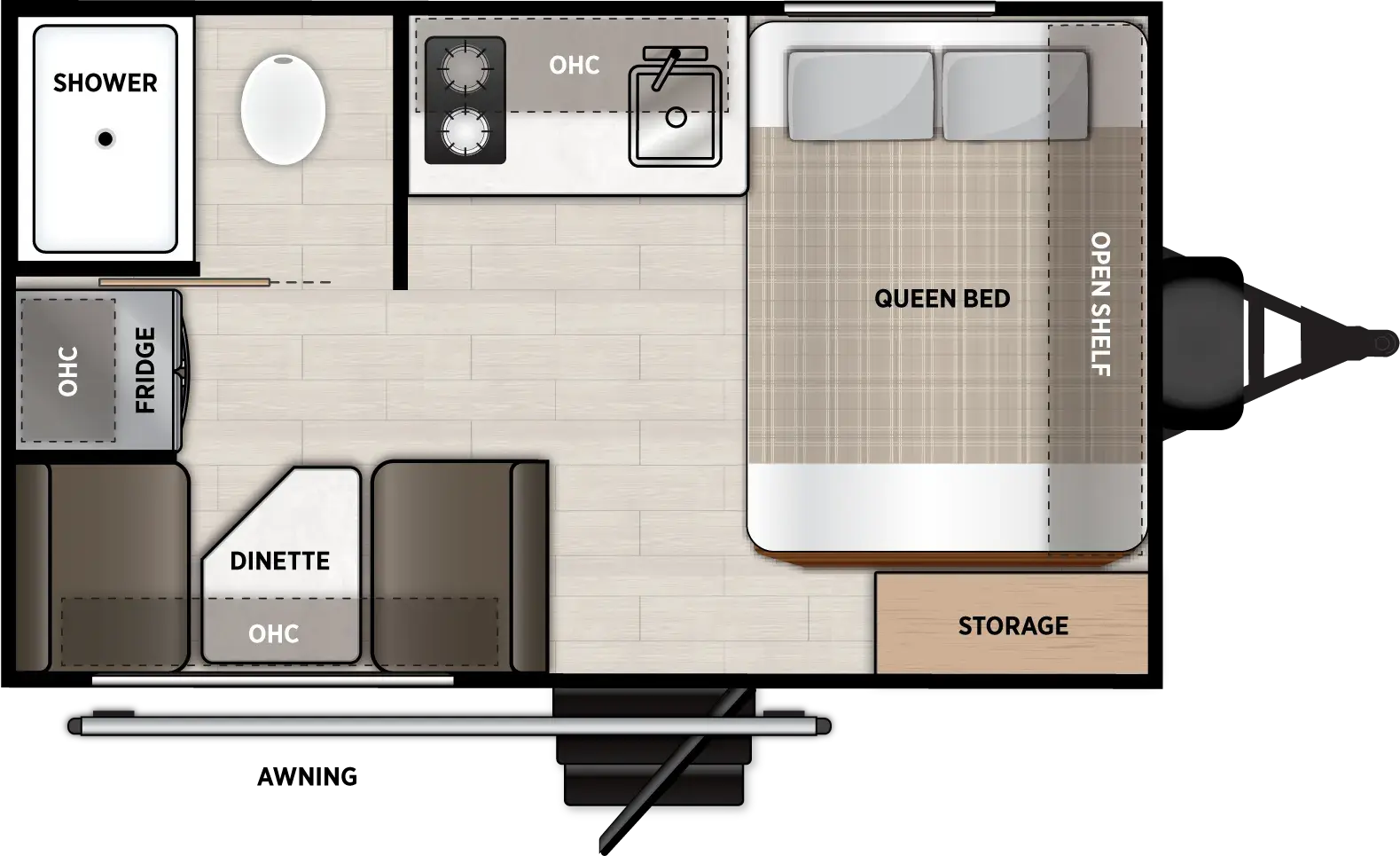 Floorplan diagram for 2027 Salem FSX 135ICE