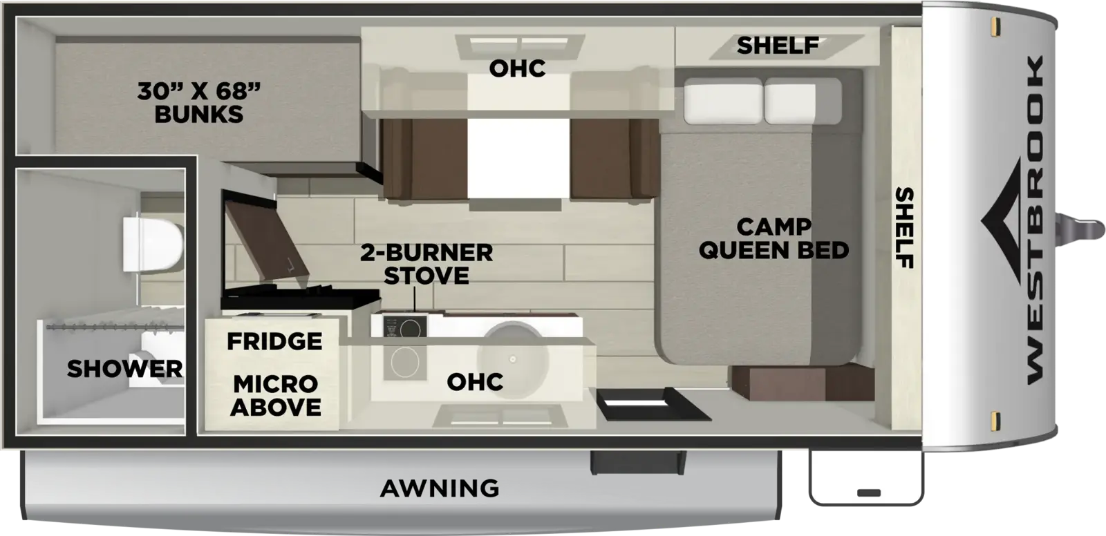 Floorplan diagram for 2027 Westbrook 16CC