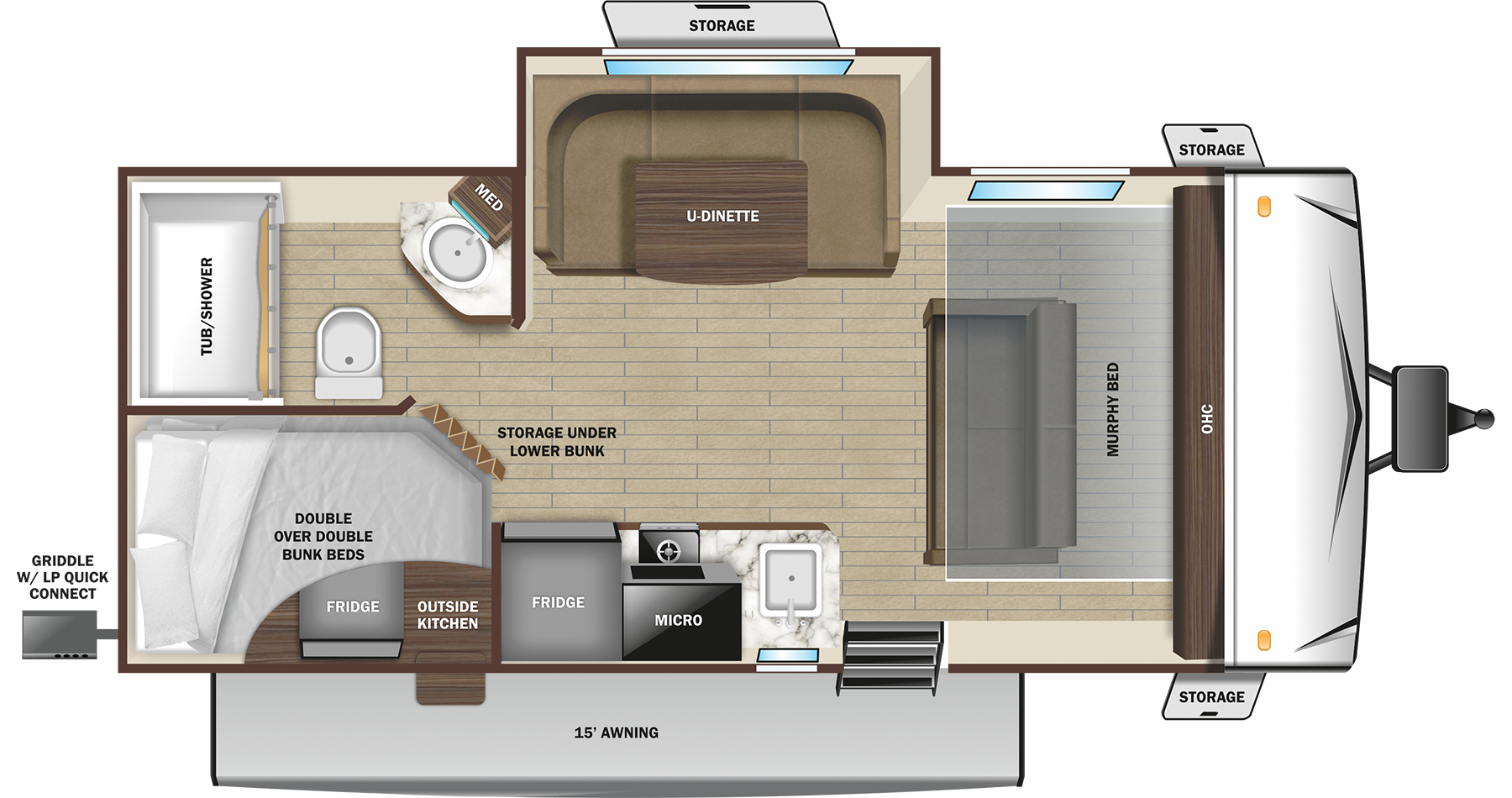 Floorplan diagram for 2023 Open Range Range Lite Air 19mbh