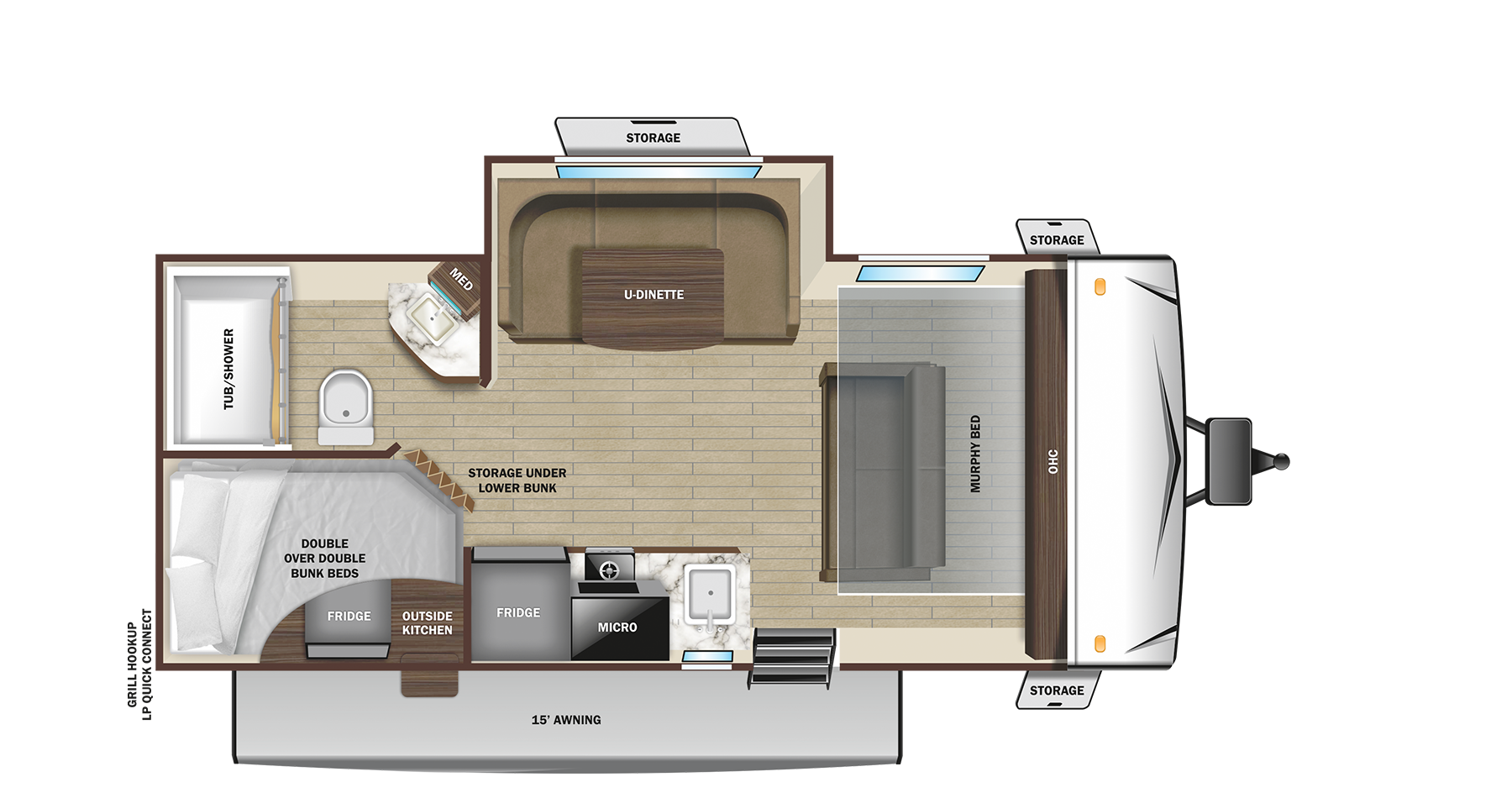 Floorplan diagram for 2024 Open Range Range Lite Air 19mbh