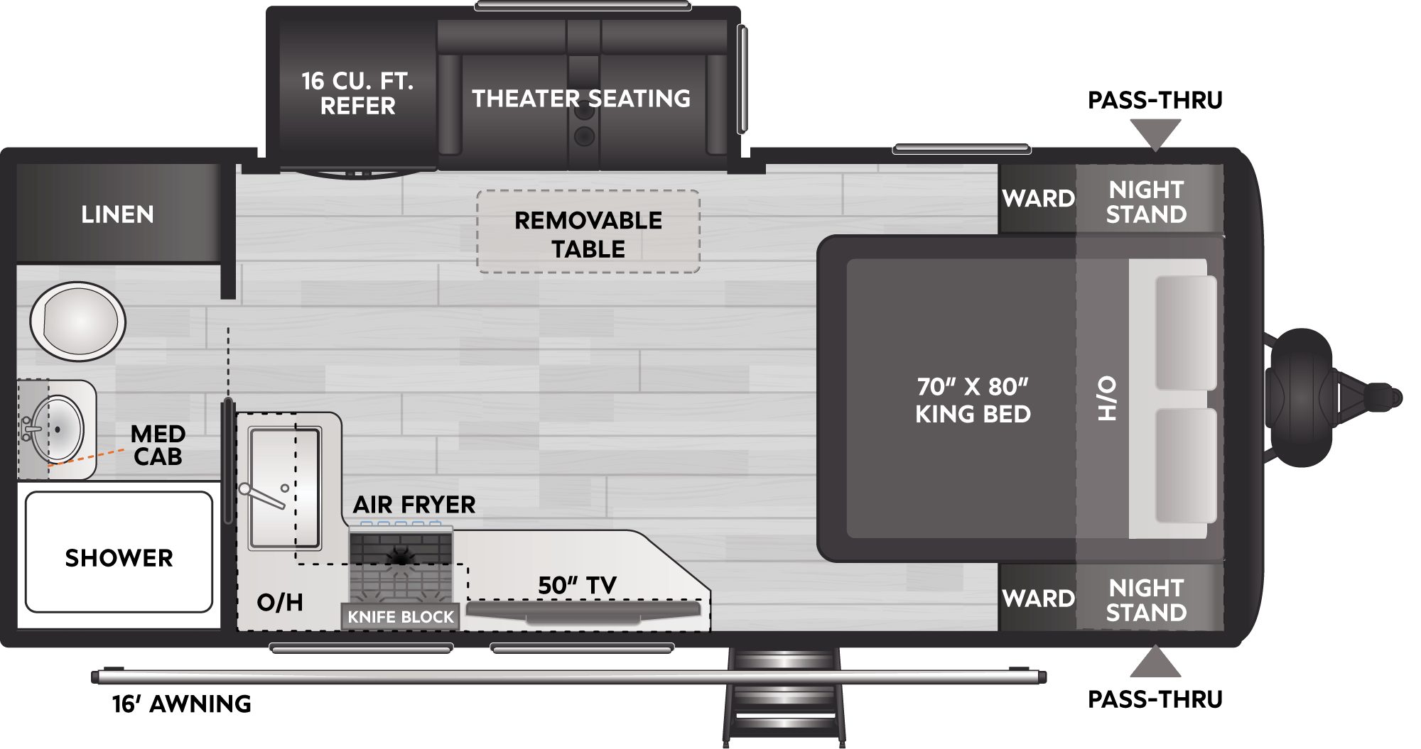 Floorplan diagram for 2027 Coleman Coleman Legacy 1905RB